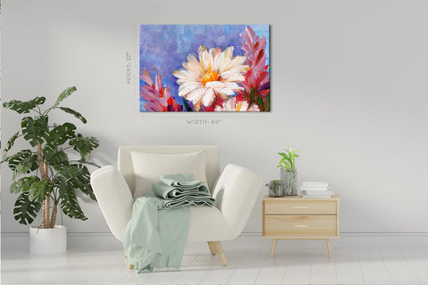 Canvas Print -  Wonderful Daisy, Oil Painting #E0867