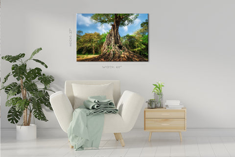 Canvas Print -  Giant Banyan Trees Under Blue Sky #E1001