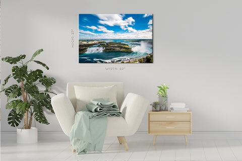 Impression sur toile - Panorama de la cascade Niagara, Canada #E0580