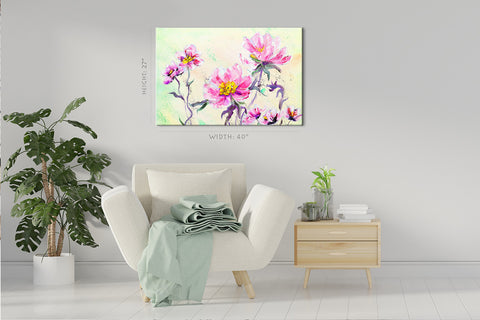 Canvas Print -  Pink Peonies, Oil Painting #E0831