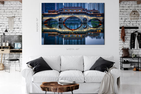 Impression sur toile - Pont Anshun à Chengdu, Sichuan #E0326