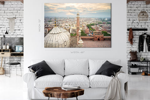 Canvas Print - Jama Masjid ، Delhi Skyline ، India #E0455