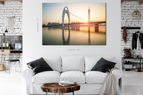 Canvas Print -  Liede Bridge At Sunrise, Guangzhou, China #E0440