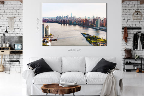 Impression sur toile - Vue aérienne du paysage urbain de Midtown, New York #E0392