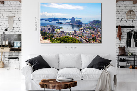 Impression sur toile - Brésil Rio de Janeiro Vue de la ville #E0242