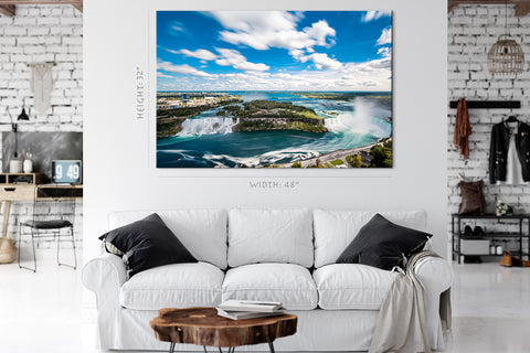 Impression sur toile - Panorama de la cascade Niagara, Canada #E0580