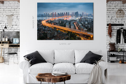 Impression sur toile - Yangtze Skyline, Chine #E0349