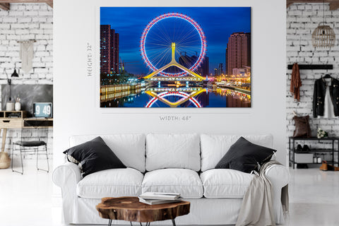 Impression sur toile - L'horizon des yeux de Tianjin #E0302