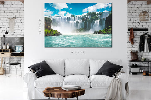 Canvas Print - Iguazu Waterfall في Morning ، أمريكا الجنوبية #E0567