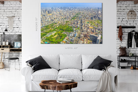 Canvas Print -  Aerial View Of Tennoji Zoo And Osaka Cityscape, Japan #E0361