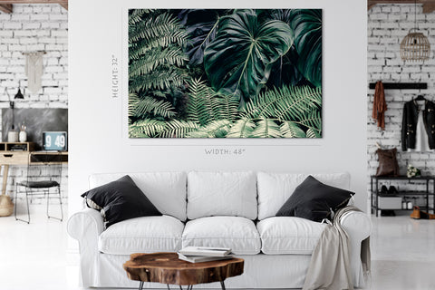 Canvas Print -  Tropical Green Leafs #E0816