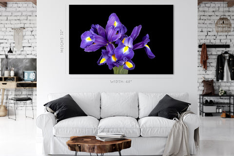 Impression sur toile - Bouquet d'iris violets #E0690