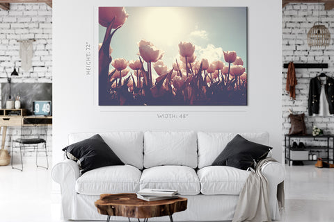 Impression sur toile - Spring Sunlight At Tulips #E0740