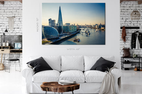 Canvas Print -  Aerial View On Thames And London City #E0267