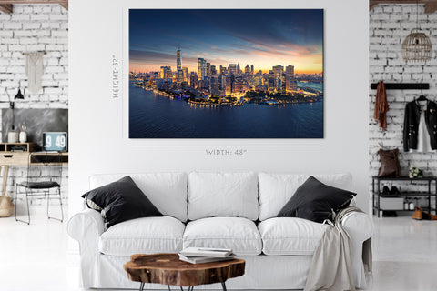 Canvas Print - Panorama of the Manhattan Skyline في Sunrise ، نيويورك #E0395