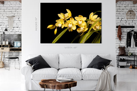 Impression sur toile - Brunch orchidée jaune #E0683