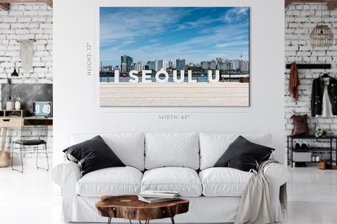 Canvas Print -  Seoul Sign At Yeouido Hangang Park, Seoul, South Korea #E0445