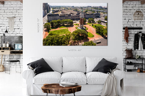 Impression sur toile - Vue panoramique urbaine de Buenos Aires #E0262