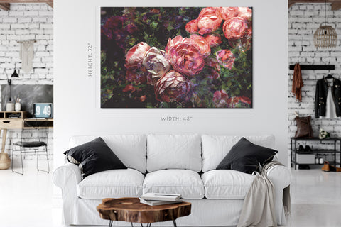 Impression sur toile - Bourgeons de pivoine #E0830