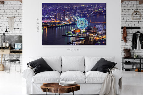 Canvas Print -  Night View Of Osaka From Cosmo Tower #E0359