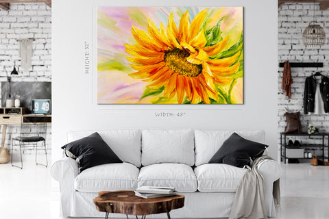 Canvas Print -  Sunflower, Oil Painting #E0788