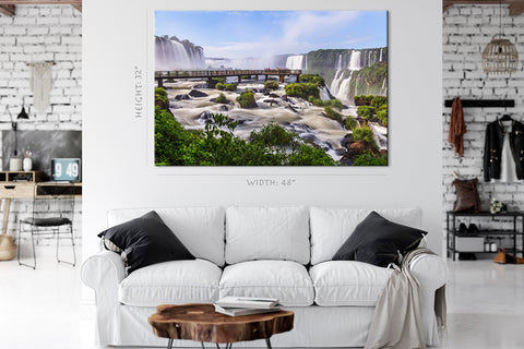 Canvas Print -  Impressive View Of Iguazu Waterfall At The Border Of Brazil And Argentina #E0569