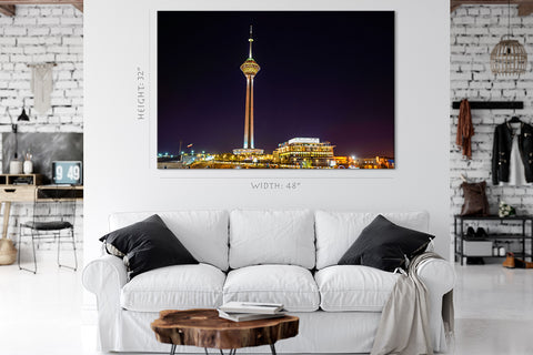 Canvas Print -  Night View Of Milad Tower In Tehran #E0279