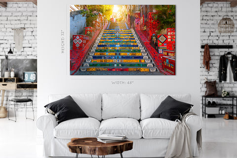 Impression sur toile - Escalier Selaron Rio de Janeiro, Brésil #E0241