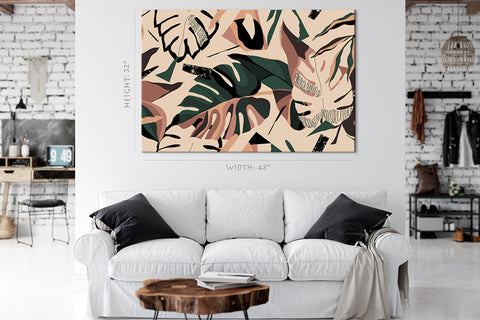 Canvas Print -  Abstract Tropical Leafs #E0866