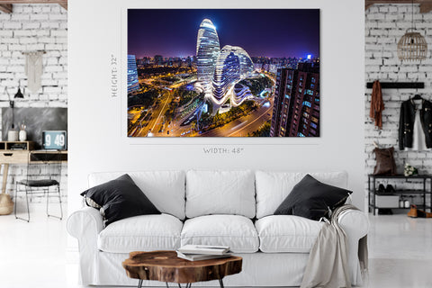 Canvas Print -  Wangjing Soho At Night, Beijing, China #E0429