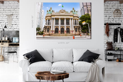 Impression sur toile - Paysage urbain de Rio de Janeiro, Opéra #E0247