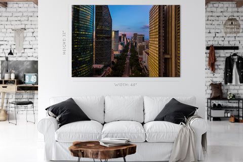 Canvas Print -  Mexico Skyline At Sunset #E0374