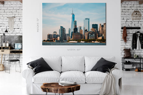 Impression sur toile - Panorama des gratte-ciel de Manhattan, New York #E0406