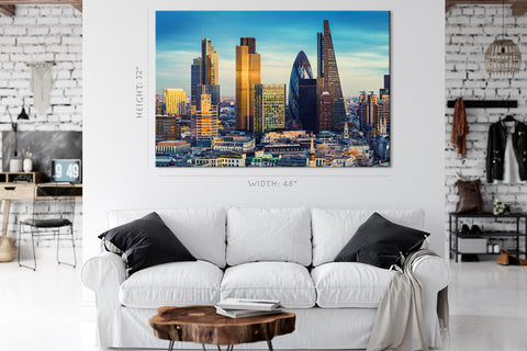 Impression sur toile - The Bank District of Central London Skyline #E0272