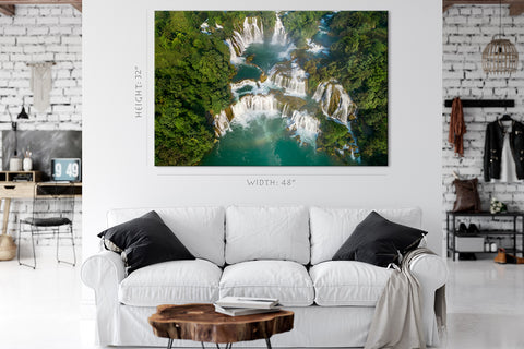 Canvas Print -  Ban Gioc Waterfall At Morning, Cao Bang, Vietnam #E0511