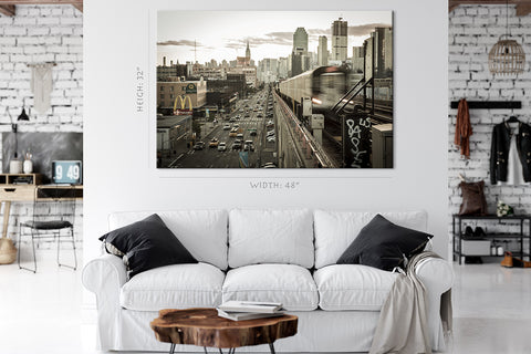 Canvas Print -  New York Cityscape View From 40 St Lowery St Subway Station #E0468
