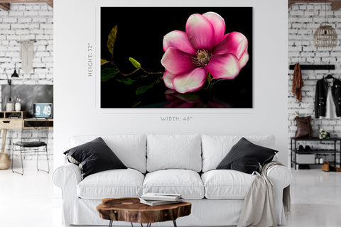 Impression sur toile - Fleur rose tropicale #E0666