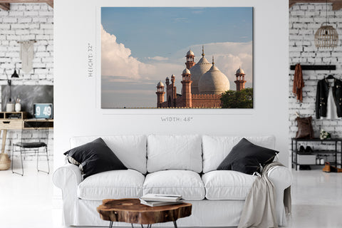 Leinwanddruck - Die Moschee des Kaisers Lahore Skyline #E0222