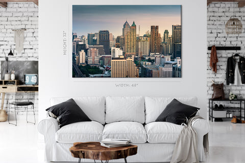 Impression sur toile - Paysage urbain de Bangkok #E0305