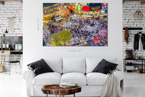 Impression sur toile - Rue animée de Shibuya, Tokyo, Japon #E0489