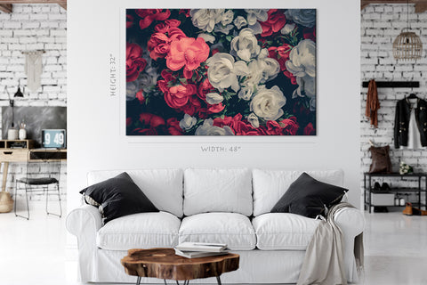 Canvas Print -  Beautiful Vintage Flowers #E0870