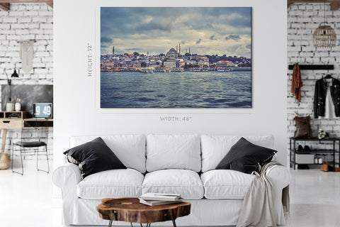 Impression sur toile - Paysage urbain de la partie historique d'Istanbul #E0290