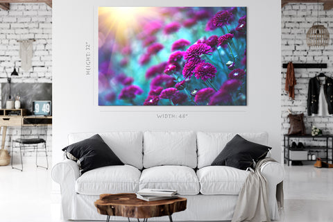 Canvas Print -  Purple Chrysanthemums At Sunrise #E0801