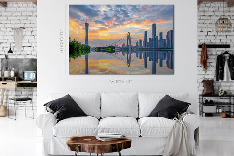 Canvas Print -  Guangzhou Downtown Skyline, China #E0436