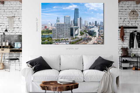 Impression sur toile - Skyline de Tianjin #E0297