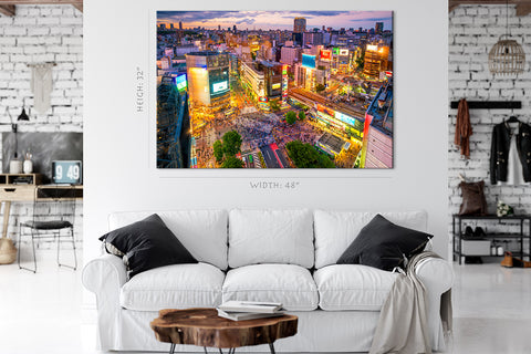 Impression sur toile - Tokyo Skyline au crépuscule, Japon #E0484