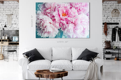 Canvas Print -  Bunch Of Pink Peonies #E0799