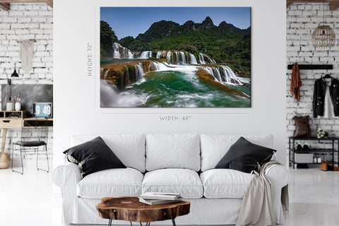 Canvas Print -  Ban Gioc Waterfall, Dam Thuy Commune, Trung Khanh District, Cao Bang, Vietnam #E0502