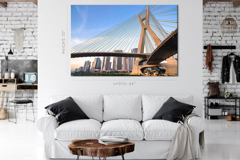 Canvas Print -  Estaiada Bridge In Sao Paulo, Brazil #E0376