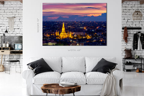 Canvas Print -  Wat Arun Temple Skyline In Bangkok #E0299